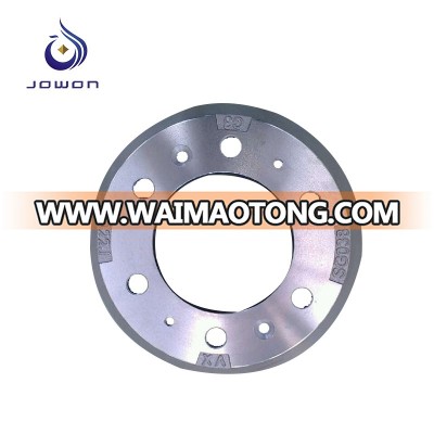 Brake drum with hub dimensions